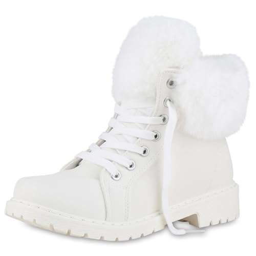 VAN HILL Damen Bikerstiefel Blockabsatz Schnallen Trendy Schuhe...