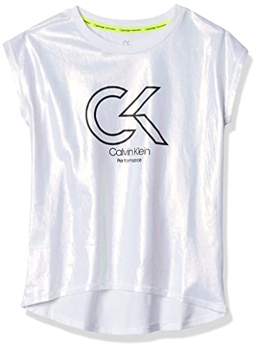 Image of Calvin Klein Girls Short Sleeve Active Legacy Logo T-Shirt