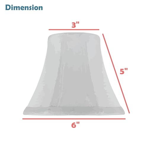 Image of Aspen Creative 30009 Small Bell Shape Chandelier Clip-On Lamp Shade, Gold, 3 inch Top x 6 inch Bottom x 5 inch Slant