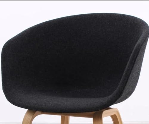 Image of Set of 2 Modern, Designer Chair for Home, Cafe, Hotel & Office (Black Full Fabric)