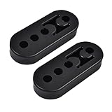 latikaly マフラーハンガーマウント 2個セット 自動車 汎用 マフラーリング 強化マフラー 吊りゴム 車 マフラーブッシュ 高さ3段階調整可能 4つ穴