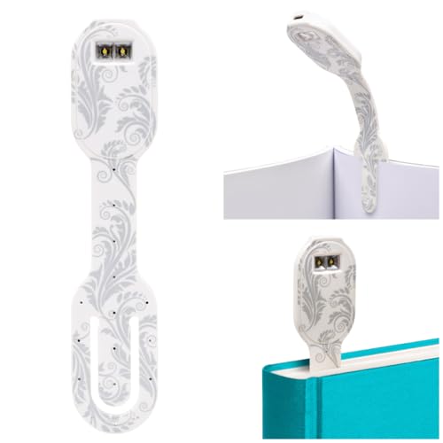 Flexilight Reachargeable Reading Light, White Flowers, Rechargeable