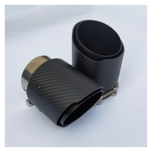 Embouts d'échappement voiture carbone mat droit entrée 80mm sortie 101mm