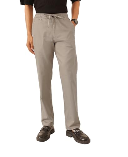 Image of Majestic Man Men's Premium Linen Blend Pants | Lightweight Fabric | Elastic Waist with Drawstring | Regular Fit | Side, Back Pockets | Perfect for Casual, Holidays & Travel