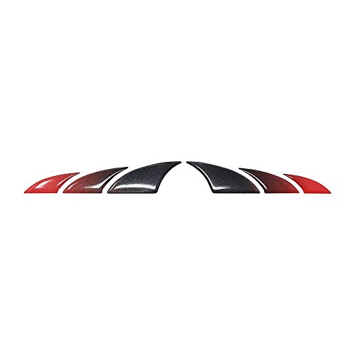 Quattroerre 19806 Adesivi 3D Bike Protec Shark Nero E Rosso Metallico, 172 X 36 Mm