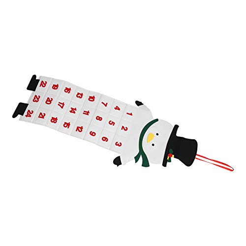 SOIMISS Éléments Suspendus en Forme de Bonhomme de Neige Fête de Noël Bricolage Calendrier à La Maison Décorations de Noël Décor de Porte Cadeaux de L'avent Poches Murales Fournitures Cover