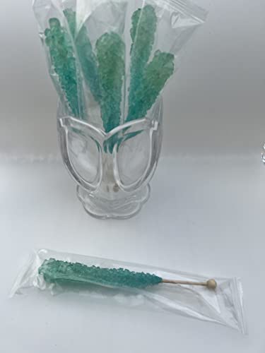 Classic Rock Candy Sticks, Sugar Rock Crystal Lollipops, Individually Wrapped