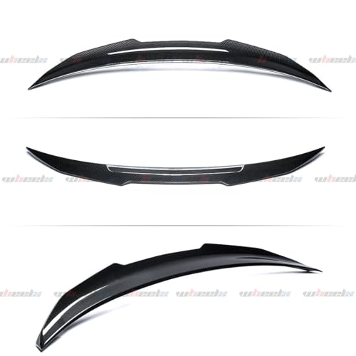 WheelX Rear Spoiler Compatible with 2008-2014 Mercedes Benz W204 C-Class, PSM Style Duckbill Fits for C180 C200 C250 C300 C350 C63 AMG, Duckbill Trunk Tail Deck Lid Wing Lip (Carbon Fiber Pattern) by WheelX - Image 2