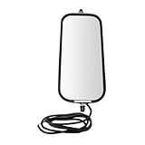 16" X 7" Stainless Steel West Coast Mirror Back Heated for Blue for TC1000 1997-2000,for Capacity of Texas for Sabre 5 2016-2017 Semi Truck Smooth Clear Flat Paint to Match Manual