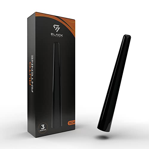 BlackNugget® Antenne de Voiture Courte 9 cm - Universelle pour Toit - Qualité de Réception Première Classe - AM, FM et DAB