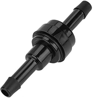 Non Return One Way Check Valve, 1/8" 3/16" 1/4" 5/16" One Way Non Return Inline Check Valve For Fuel Gas Liquid Air(1/4")