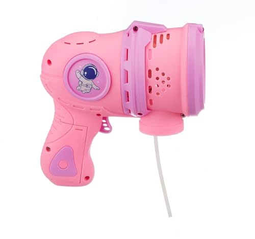 Image of Niku Bubble Gun Maker Toys for Kids Girls Boys | Leak-Proof Bubble Machine Automatic Space Theme | 2 Bubble Solution | Best Birthday Gift - Pink Color