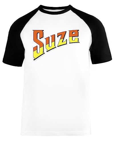 Vendax Suze Unisex Baseball T-Shirt Manches Courtes Homme Femme Blanc Noir
