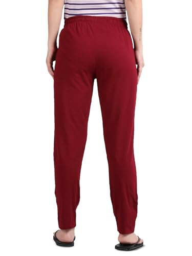 Image of TWIN BIRDS Women Cotton Textured Night Pant | Pyjama Loungewear Sleepwear
