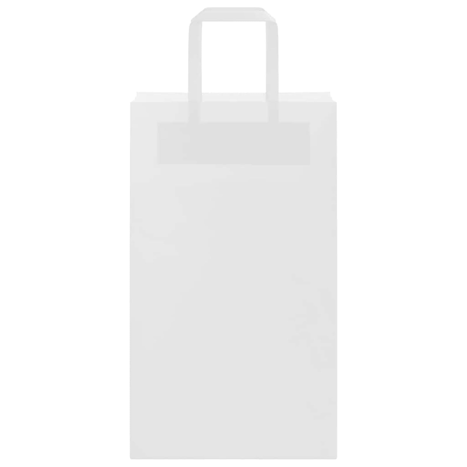 Fecpoo Papierowe torebki 250 szt. – białe torebki papierowe o gramaturze 80 g/m², 21 × 11 × 36 cm ze stabilnymi uchwytami linowymi papierowymi, przyjazne dla środowiska, do pakowania prezentów