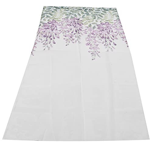 エレガントな藤の花柄ガーゼカーテン - 光をフィルタリングする刺繍で、穏やかな家の雰囲気を演出します。