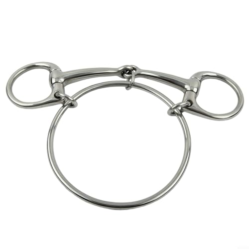 Broca de media mejilla acero inoxidable filete caballo equitación 12.5cm 4