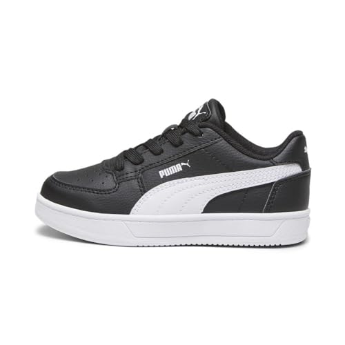 PUMA Caven Sneaker, Black White, 2 US Unisex Little Kid