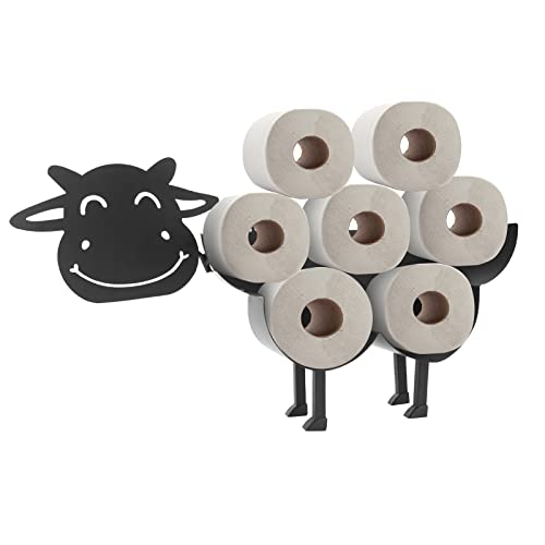 Support de papier toilette, support de rouleau de papier toilette, support mural/vertical, accessoires de salle de bain, support de tube de papier en forme d'animal pour décoration de la maison Cover