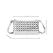 WIGUYUN Women Rivet Envelope Clutch Bag Purse Fashion Faux Leather Studded Crossbody Bag Evening Handbag for Ladies,Silver