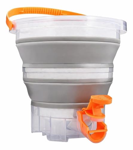 PINNACLE DYNAMICS Collapsible Gel Ball Blaster Ammo Bucket - Blaster Accessories - Large Capacity Gel Gun Refill Container with Strainer and Nozzle - for Ages 14+