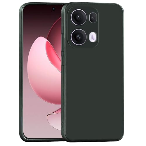 Image of Back Cover for Oppo Reno13 Pro 5G | Full Camera Protection | Premium Liquid Silicon Case | Flexible Bumper Case for Oppo Reno13 Pro 5G (Military Green)