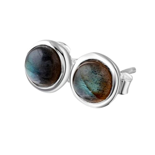 Puces labradorite 8mm hypoallergéniques pour oreilles sensibles