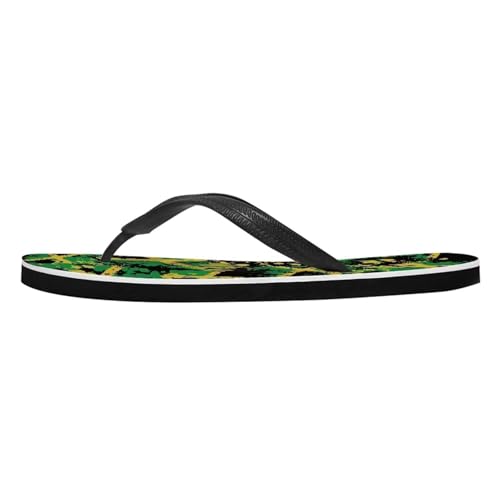 Womens Mens Sport Flip Flops Comfort Lightweight Thong Sandals for Outdoor Summer Beach Tiger Skin Print3