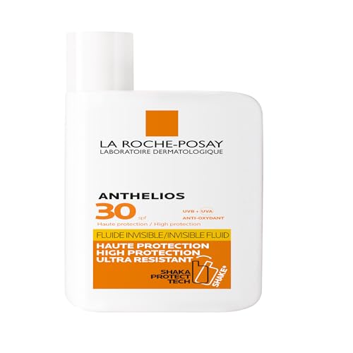 Image of La-Roche-Posay Anthelios SPF30 Invisible Fluid Sunscreen for High Protection from UVB and UVA Rays, Light Weight and Ultra Resistant, Suitable for Sensitive Skin, 50ml