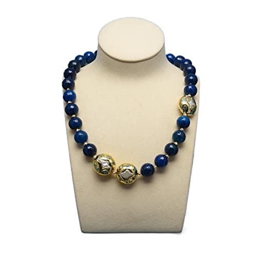 Collier perle blanche d'eau douce précieuse, le cadeau idéal pour les femmes