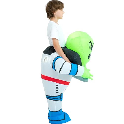 Disfraz inflable Halloween niño y niña alienígena miniatura 5