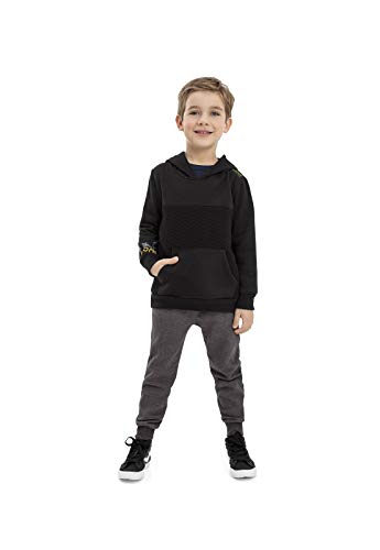 Conjunto Casaco e Calça Infantil Quimby Meninos, Preto, 08