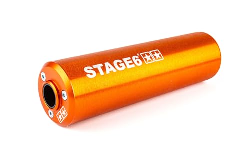 Silencioso trasero Stage6 optimiza el flujo de escape derecho 50-80ccm color naranja