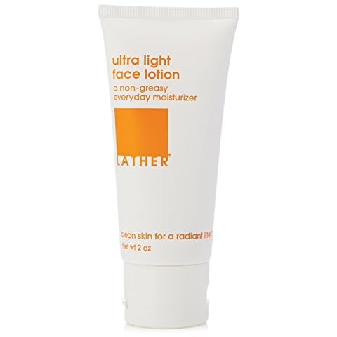LATHER Ultra Light Face Lotion - Hydrating Moisturizer for All Skin Types - Fast Absorbing & Non Greasy Formula for All Skin Types - 2 Fl Oz Cover