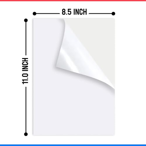 Image of Photo Paper Adhesive Paper Printable Vinyl (Printable Vinyl Sheets A4 SIZE) Sparkle Lamination Transparent Sticker Paper A4 Clear Heat Laminating Film for Documents, Photos & Crafts (Pack 5+5)