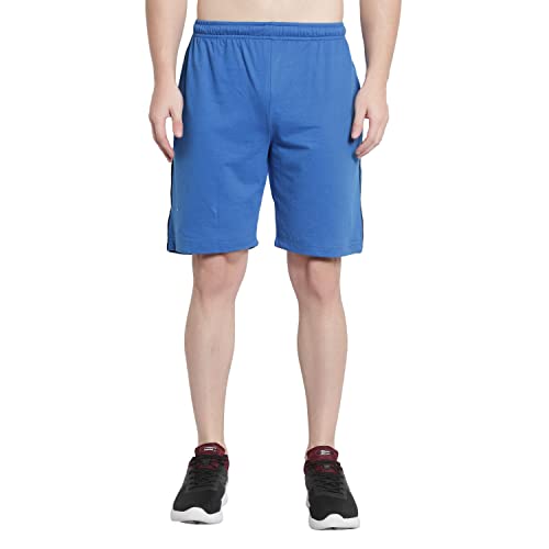 Image of DIA A DIA Men's Cotton Shorts with Zipper Pockets - Elastic Waist with Drawstring, Comfortable Casual & Gym Shorts for Men, Sizes M to 5XL (28-46 Inch Waist), Plus Sizes