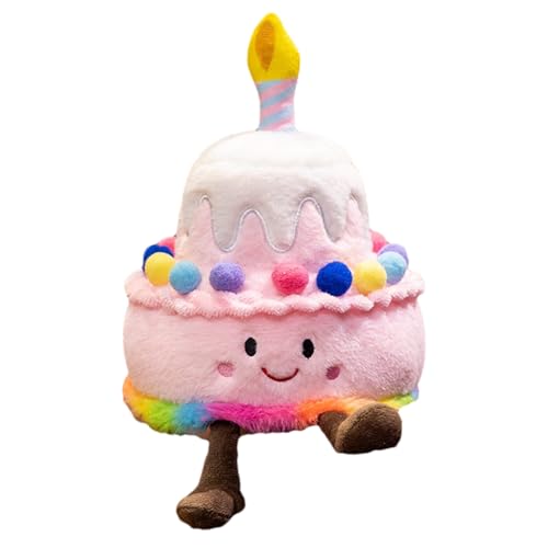 Generico Tarta musical de peluche - De peluche para cantar el cumpleaños, suave juguete interactivo, reproduce la canción de feliz cumpleaños, regalo para niños y niñas, accesorio