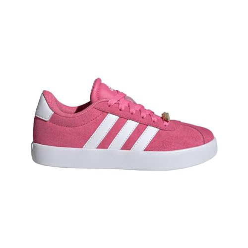 adidas VL Court 3.0 Sneaker, Pink Fusion/White/Grey, 4.5 US Unisex Big Kid