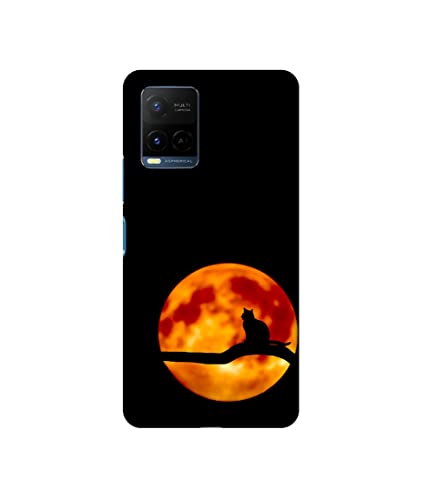 Amazon Brand - Solimo Designer Dark Black Cat 3D Printed Hard Back Case Mobile Cover for Vivo Y21 Deal