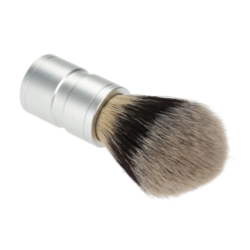 minkissy Beard Brush for Men 1pc Alloy Handle Nylon Brush Men's Shaving Tool Great for