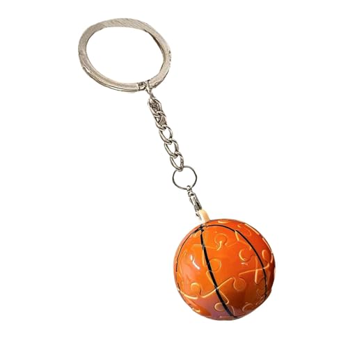 Llavero de bola de rompecabezas, Llavero de rompecabezas,Llavero de diseño en forma de bola - Llavero de rompecabezas de rompecabezas Llavero de recuerdo para niños, Baloncesto, Fare riferimento alla