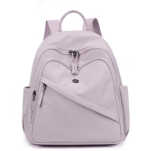 Image of Backpack for Women Small, Mini Nylon Travel Backpack Purse, Shoulder Bag Cute Lightweight Daypack for Ladies (Lavender)