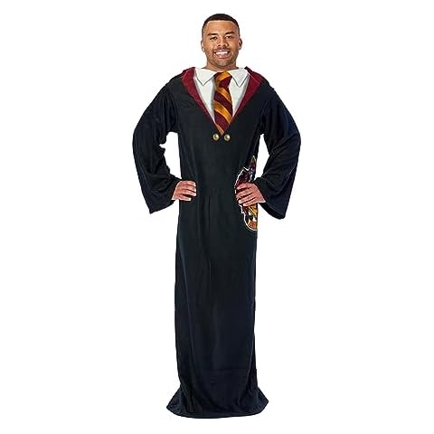 Northwest Comfy Throw Blanket with Sleeves, 48 x 71 Inches, Gryffindor Rules Cover