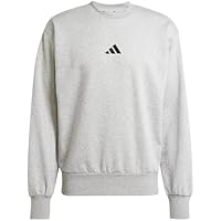 adidas Uomo Essentials FEELCOZY Fleece Sweatshirt, Medium Grey