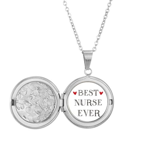 Collier avec médaillon Best Nurse Ever - Bijou pendentif infirmière