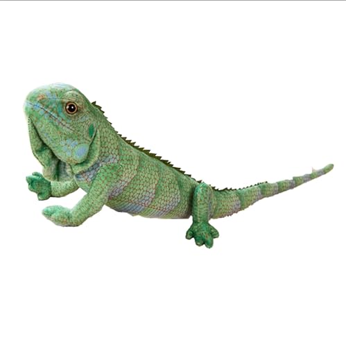 Lézard en peluche réaliste pour passionnés déco originale sans entretien