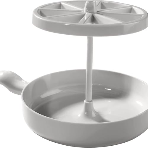 Micro-ondes - Appareil de cuisson avec passoire pour la préparation polyvalente de différents plats grâce à des grillades - Chauffe dans une grille pratique sur une grille stable (blanc, 26 x 18 x 3,7