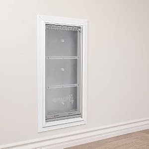 Endura Flap E2 Pet Door for Partitions in White | Power-Environment friendly Double Flap Design for Wall Installations | All-Climate Safety with Insulating Twin-Layer Flap | White, Giant, Double Flap Endura Flap E2 Pet Door for Partitions in White | Power-Environment friendly Double Flap Design for Wall Installations | All-Climate Safety with Insulating Twin-Layer Flap | White, Giant, Double Flap