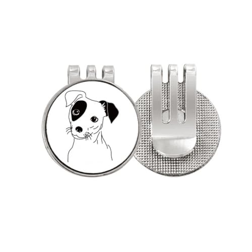 Clip émail magnétique de golf haut de gamme avec marker de balle motif chien noir dessin animé