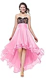DINGZANCAMO Chiffon and Camo Wedding Guest Bridesmaid Dresses Prom Dress High Low 2024 20 Pink